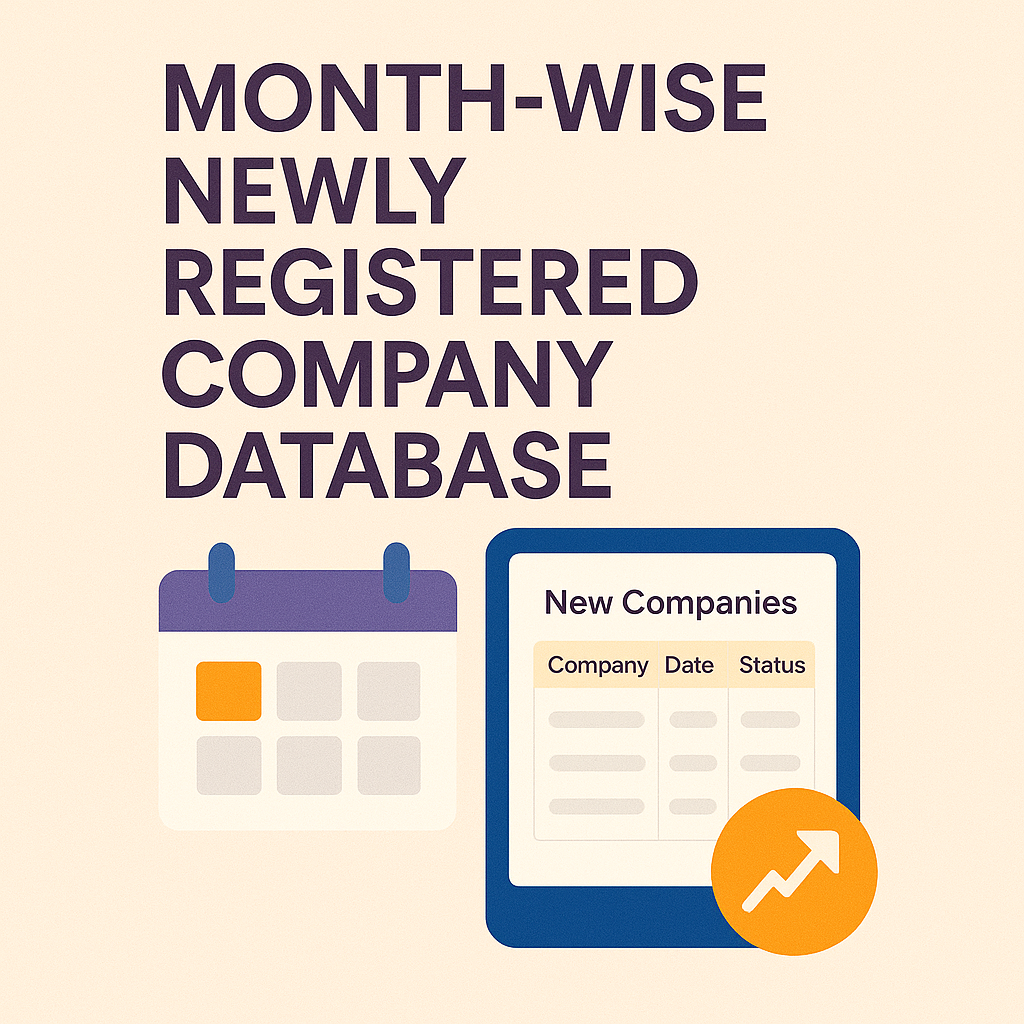 Month-wise Newly Registered Company Database